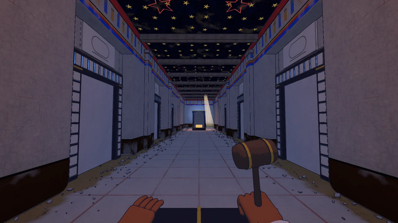 The Hall of Doors: one bay and one goal stela per age